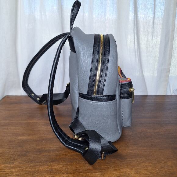 Loungefly Harry Potter House crest griffindor Gray leather backpack wizarding main image 5